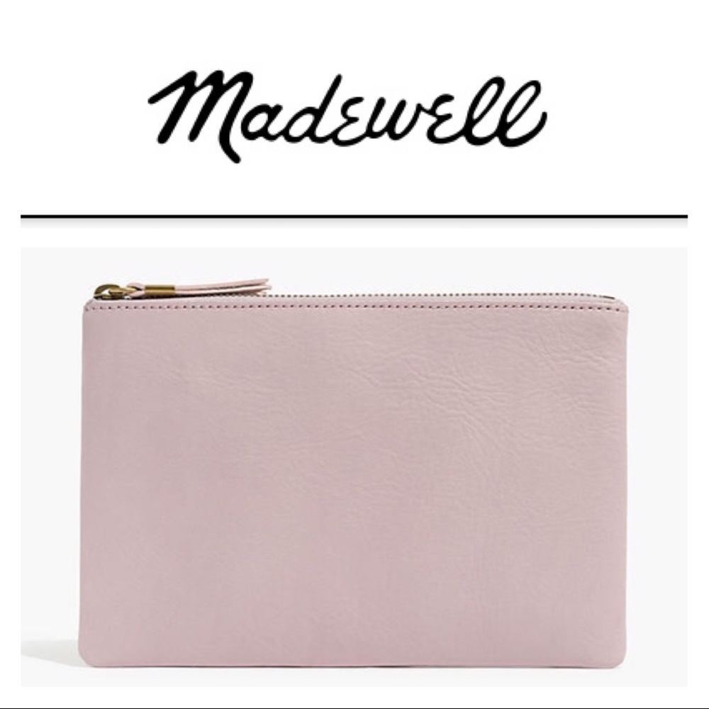 *NEW W/ TAG* Madewell Leather Clutch Wisteria Dove